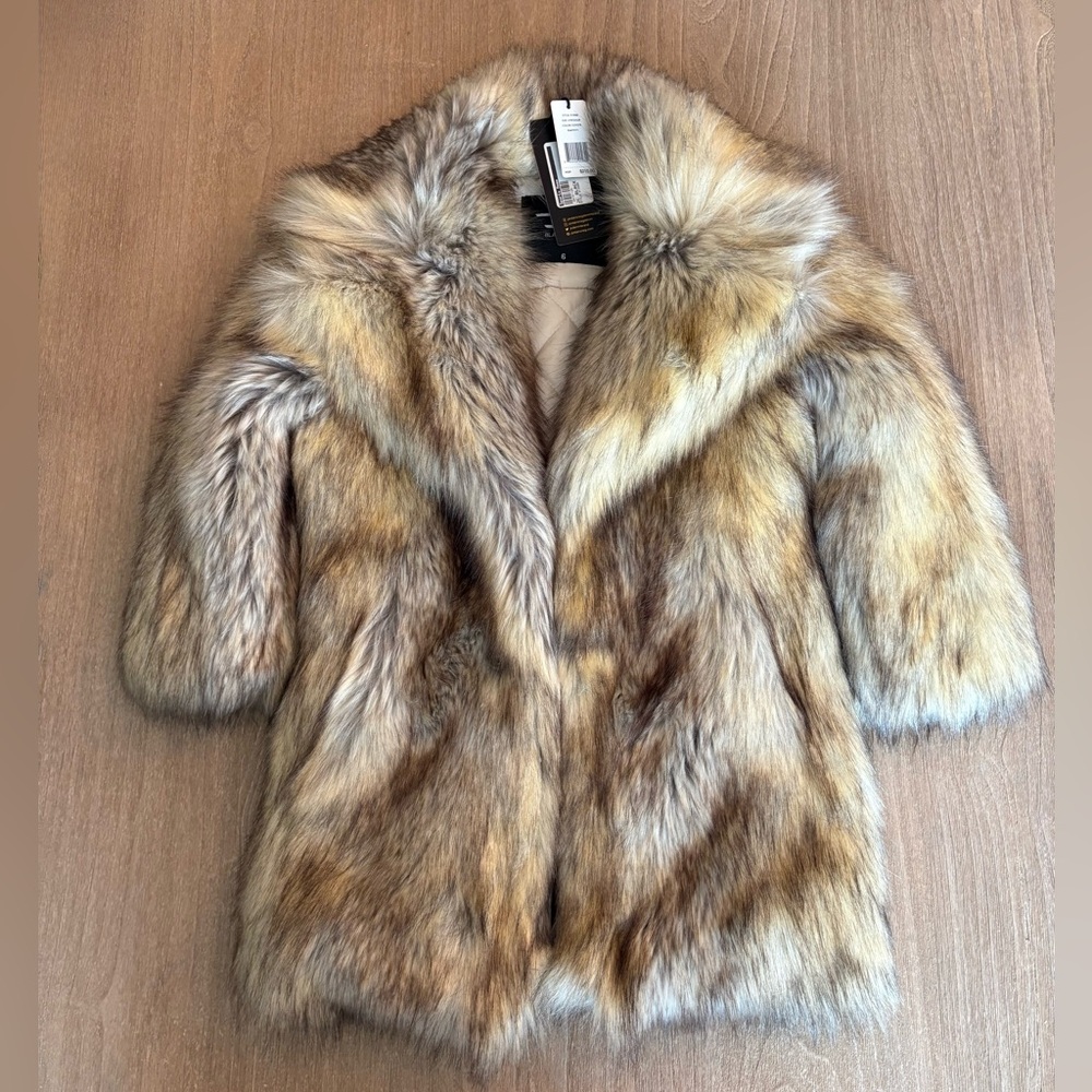 Jordan Craig Kids Black Label Girls Luxury Faux Fur Winter Coat Kids Size 6 NWT